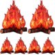 thumbnail image 1 of KAIYANG Decoraciones de cartón para fogatas en 3D, decoraciones de fiesta de papel con llamas falsas, 2 piezas, 6 piezas, 1 of 5