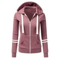 thumbnail image 2 of Chandail d'Automne et d'Hiver pour Femmes Cardigan de Sport à Capuche avec Fermeture Éclair, 2 of 6