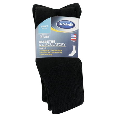 UPC 042825736689 product image for Dr. Scholl s Men s Diabetes & Circulatory Ankle Socks  6 Pack | upcitemdb.com