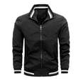 thumbnail image 3 of Chaqueta de moda de primavera para hombre, chaqueta de moda de negocios para hombre, chaqueta informal con cuello alto y cremallera, abrigo deportivo para exteriores, cortavientos para hombre, 3 of 4