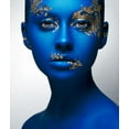 thumbnail image 2 of Malikov, Alex 15x17 Black Ornate Wood Framed with Double Matting Museum Art Print Titled - Blue Gold, 2 of 4