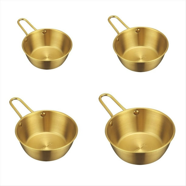 Cuenco Redondo de Arroz y Vino con Manejar de Acero Inoxidable para el Hogar, para Salsa, Vajilla, Utensilios de Cocina B