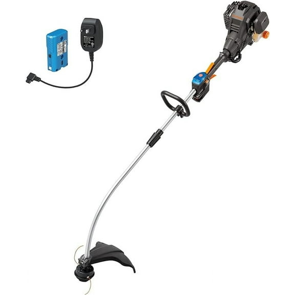 LawnMaster No-Pull Gas String Trimmer 25cc 2-Cycle 17-Inch Split Shaft