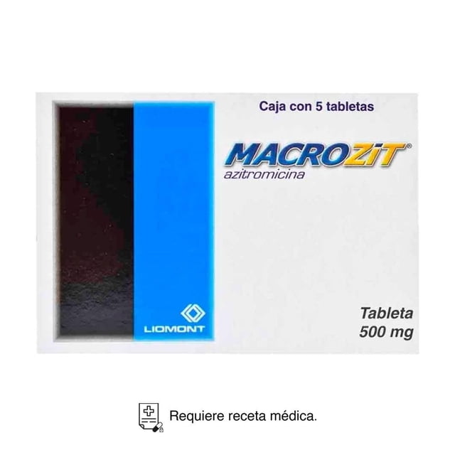 Macrozit Azitromicina 500 mg 5 tabletas