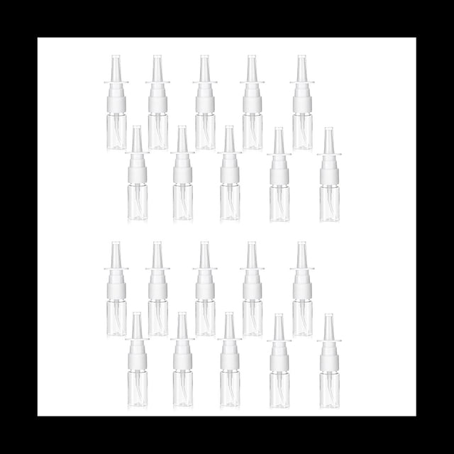 Botella de Spray Nasal de 20 Piezas, Botella de Spray de Nariz VacíA PequeñA Transparente de 10 Ml, Pulverizadores de Niebla Fina Reutilizables para Viajes