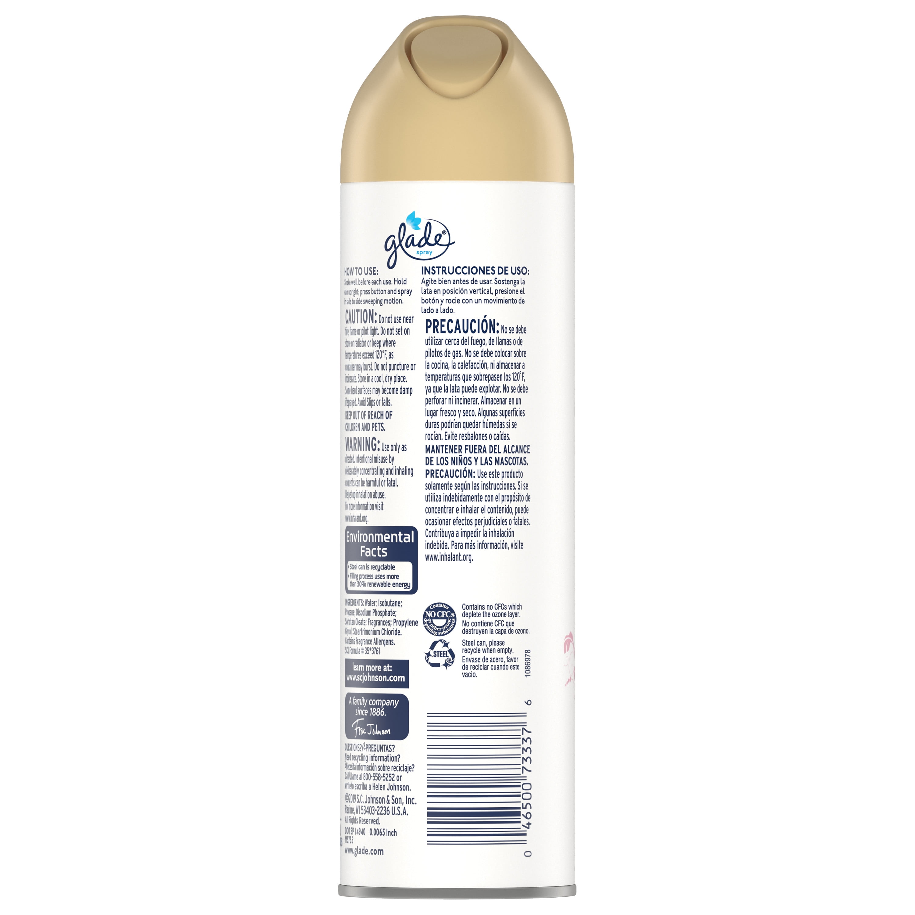 Glade Room Spray 1 CT White Tea Lily 8 OZ. Total Air
