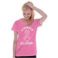 thumbnail image 3 of Stronger Than Yesterday Breast Cancer Womens Slim Fit Graphic Tee Brisco Brands X, 3 of 5