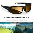 thumbnail image 5 of Joopin Wrap Around Sunglasses Men Women Polarized UV400 Square Fashion Sports Sun Glasses(Brown), 5 of 8