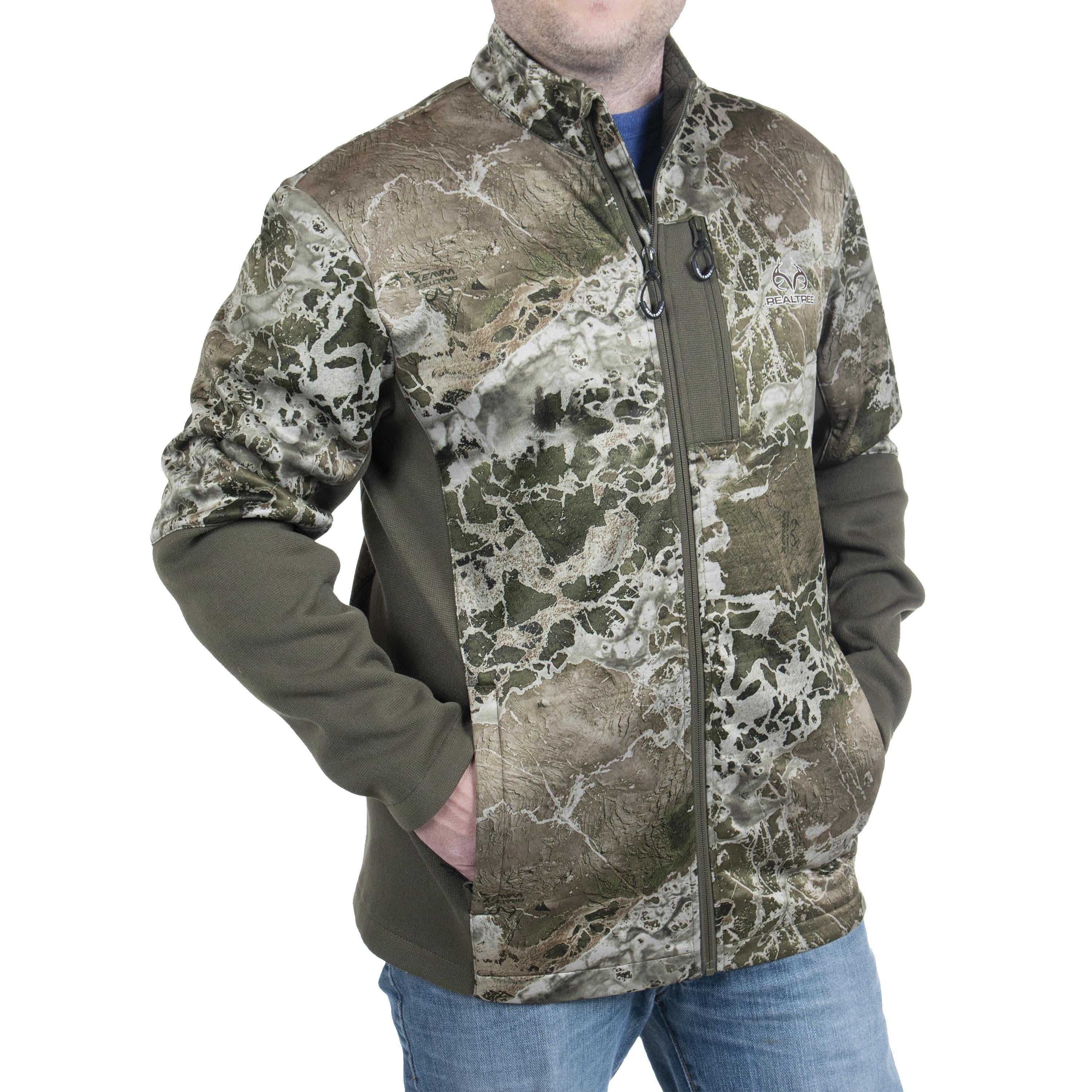 Realtree Men's Hybrid Techshell Hunting Jacket , Realtree Wav3X, Size Small