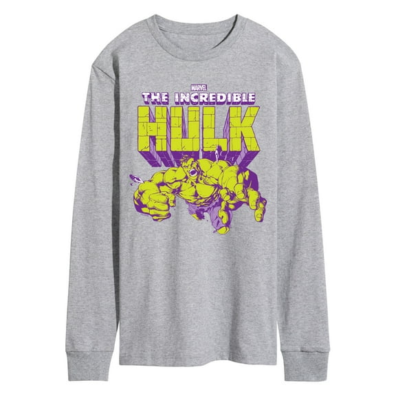 Marvel Hulk - Logo Pose - Men's Long Sleeve Graphic T-Shirt