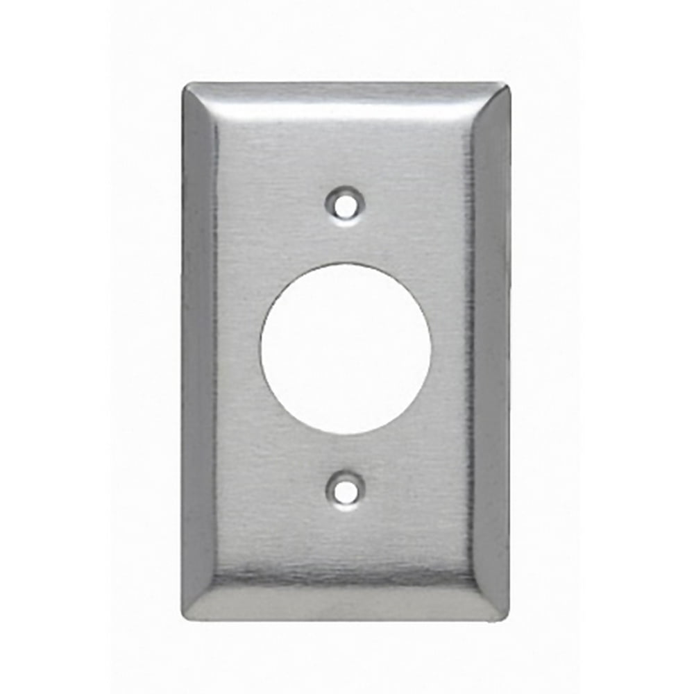 P&S Stainless Stainless Steel 1Gang 1.406" Receptacle Outlet Wallplate Cover SL7
