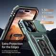 thumbnail image 5 of for iPhone 14 Plus Case with Slide Camera Cover + Screen Protector, Built in Rotated Ring Magnetic Kickstand Military Grade Shockproof Protective Phone Case 6.7" - Blue, 5 of 12