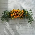 thumbnail image 3 of Ludlz Artificial Flower Wreath Door Threshold Garland Home Wedding Party Wall Decor for Festival Celebration Front Door Wall Window Party Decoration, 3 of 6