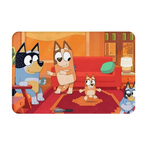 Silaia Bluey Print Door Mat Home Welcome Mats Outdoor and Indoor,Non-Slip Front Welcome Mat for Home Entrance, Outside Entry, Yard, Floor, Patio