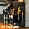 thumbnail image 4 of HOKEEPER Heavy Duty Storage Shelves 5-Tier Adjustable Garage Shelves for Storage 2600LBS, 27.55"W x 11.81"D x 59.84"H with Pegboard Commercial Industrial Shelving Units for Garage Pantry Black, 4 of 11