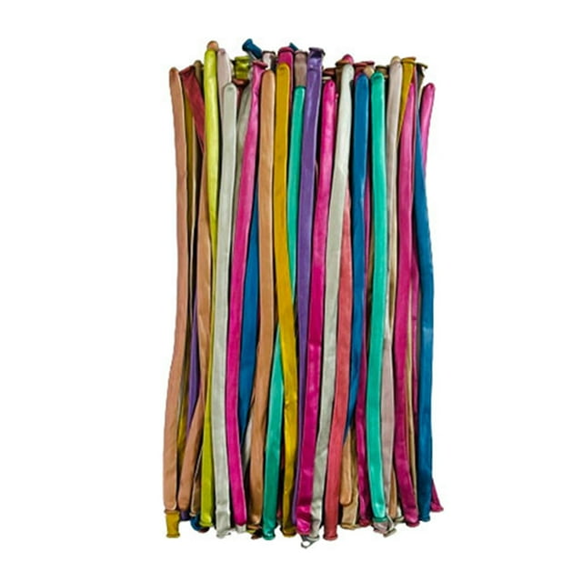 LCXmlly Balloon Animal Shaping Set DIY Rainbow Twisting Balloons Thickening Latex Assorted Color Balloons 100Pcs