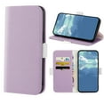 thumbnail image 1 of TECH CIRCLE For iPhone 14 Pro 6.1 inch Wallet Case,Full Body Protection Shockproof Soft TPU Magnetic Stylish Candy Color Lychee Pattern PU Leather Flip Card Slots Stand Cover.For iPhone 14 Pro,Purple, 1 of 10