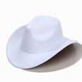 thumbnail image 5 of CAUYDY Western Cowboy Hat for Boys Cowgirl Hat for Girls Sizes 1-8 Years Kid Sun Hats Baby Beach Hat 9-15 Youth Wide Brim Summer Fall Hat Sizes 4-10 Years,White, 5 of 9