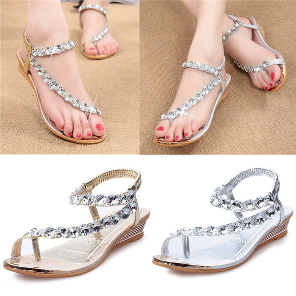 diamante flip flops wedding