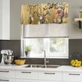 thumbnail image 5 of 2 Pack Valances for Windows, Vintage Spring Floral Window Valances for Living Room/Bedroom/Bathroom, Retro Birds Flowers Light Filtering Kitchen Curtain Valance Window Treatment 60"W x18" L, 5 of 9