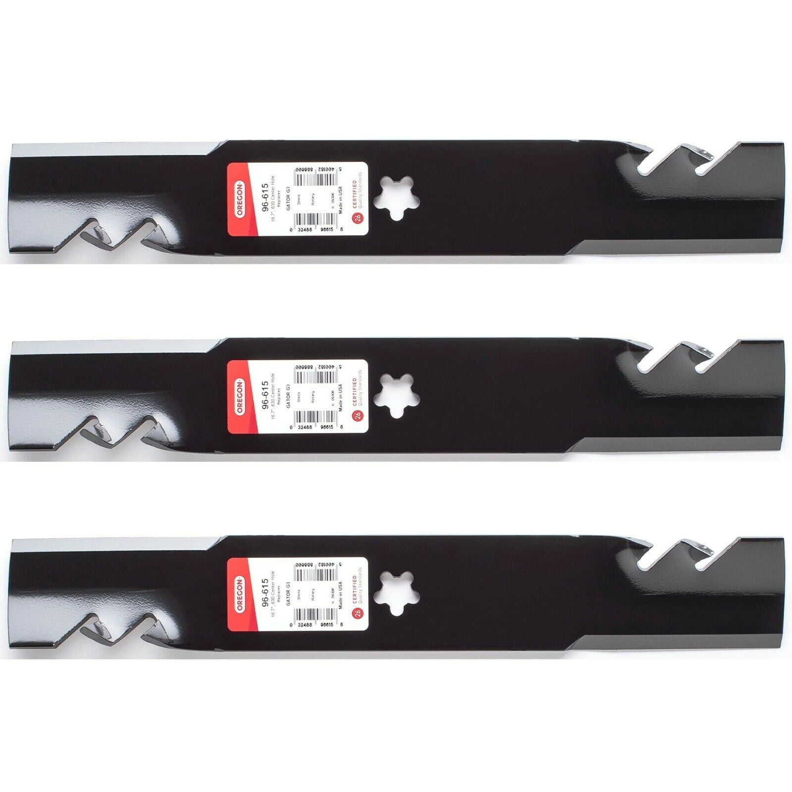 3PK Oregon 596-749 G5 Gator Blade for Exmark 60” Lazer Z X-Series