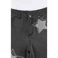 thumbnail image 1 of Denim Mujer Jeans Cintura baja Estrella Parches Y2K Jeans sueltos Mujer Parte inferior (Gris L) Likrtyny Para estrenar, 1 of 9