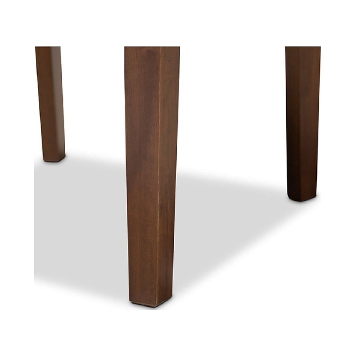 Baxton Studio Caron Modern and Contemporary Grey Fabric Upholstered Walnut Brown Finished 4-Piece Wood Dining Chair Set