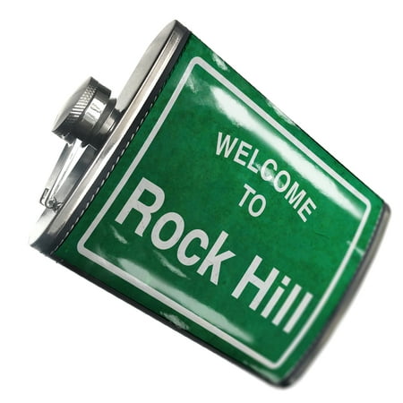 

NEONBLOND Flask Green Road Sign Welcome To Rock Hill