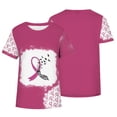 thumbnail image 5 of Blusa de Manga Corta Con Estampado de Cuello Redondo Informal A La Moda Para Mujer Odeerbi ODB180978, 5 of 5