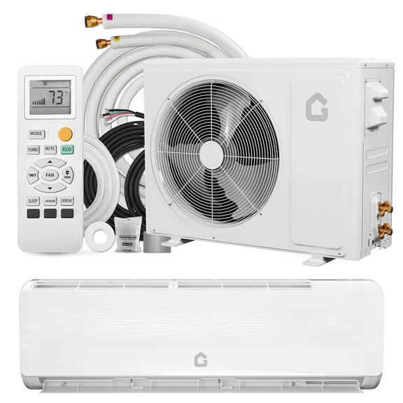 12000 BTU 6-in-1 Ductless Mini Split AC & Heat Pump, 19 SEER2, 115V, Wall-mounted unit with Installation Kits, Cools up to 750 Sq. Ft
