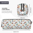 thumbnail image 3 of Yiaed Ragonfly And Ladybug Print Leather Pencil Case - Leather Pen Pencil Holder - Elegant & Practical Pencil Pouch for Work & Office, 3 of 7