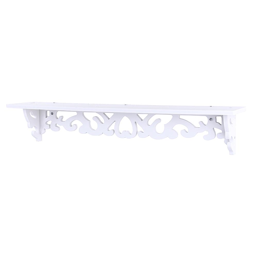 Aramox New White Filigree Style Shelves Cut Out Design Wall Shelf Home
