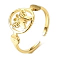 thumbnail image 2 of 16 piezas de anillos de oro gruesos ajustables para mujer Anillos de nudillos chapados en oro Anillos de apilamiento ajustables abiertos Anillos de dedo en forma de corazón Zefei Wu 9024735041405, 2 of 5