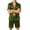 BOP49-Dark Green, variant on Satin Pajamas For Men Silk Pjs Short Set 2 Piece Button Up Lightweight Lounge Sets Short Sleeve Sleepwear Green 4XL
