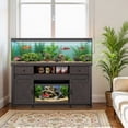 thumbnail image 5 of 55-75 Gallon Fish Tank Stand with Power Outlet, Heavy Duty 800lb Capacity Aquarium Cabinet, Rustic Farmhouse Style with Adjustable Storage & Sliding Barn Doors, 5 of 9
