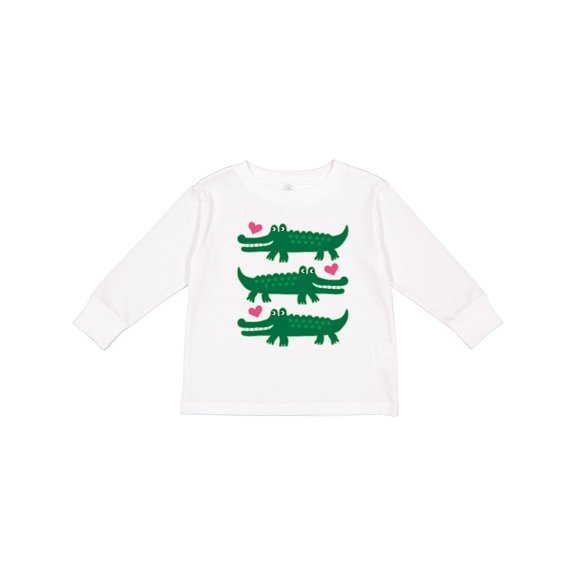 Inktastic Alligator Crocodile Reptile Girls Long Sleeve Toddler T-Shirt