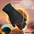 thumbnail image 4 of Winter Gloves -30°F Cold Proof Deerskin Suede Leather Insulated Water-Resistant Windproof Thermal Glove for Driving Hiking Snow Work in Cold Weather - Warm Gifts, 4 of 8