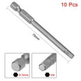 thumbnail image 2 of 10pcs 75mm 1/4" Hex Shank H4 Hex Screwdriver Bits S2 High Alloy Steel, 2 of 4
