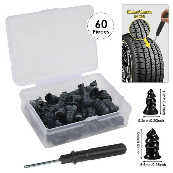 ZEPARO 60pcs Tire Repair Kit DIY Flat Tire Repair Car Truck Motorcycle Home Plug Patch