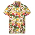 thumbnail image 3 of Camisa con estampado de vegetales creativos para hombre, ropa con estampado 3D, camisas hawaianas de verano, blusas de manga corta con botones y solapa suelta, blusa Aloha, 3 of 4