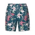thumbnail image 4 of Lsque Mens Swim Trunks Lilies Flowers Pattern - Bathing Suit Compression Liner - Beach Swim Shorts Swimwear - (S-3XL) - Stretch Quick Dry -XX-Large, 4 of 9