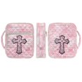 thumbnail image 3 of HELLHERO Pink Marble Portable Quilted Bible Cases for Daily Use School, Polyester Fabric Bible Cover Case with Zippered Pocket, 3 of 9