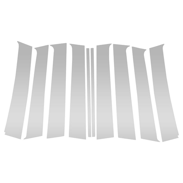 Moldura de ventana del pilar de la puerta Unique Bargains para Lincoln MKT 2010-2015, pegatina antiarañazos para los postes de la puerta exterior, 9 piezas, negra