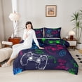 thumbnail image 4 of Homewish Video Game 3 Pieces Queen Comforter Set for Female Men Adults,Gamer Gamepads Ultra Soft Bedding Sets,Retro Vintage Bedding Comforter Set Breathable,Microfiber Bedroom Decor,Reversible, 4 of 8