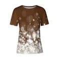 thumbnail image 4 of Dealovy T-Shirts pour Femmes Manches Courtes Décontractées Tuniques Imprimées Col Rond Été Blouses Amples Confortables, 4 of 4