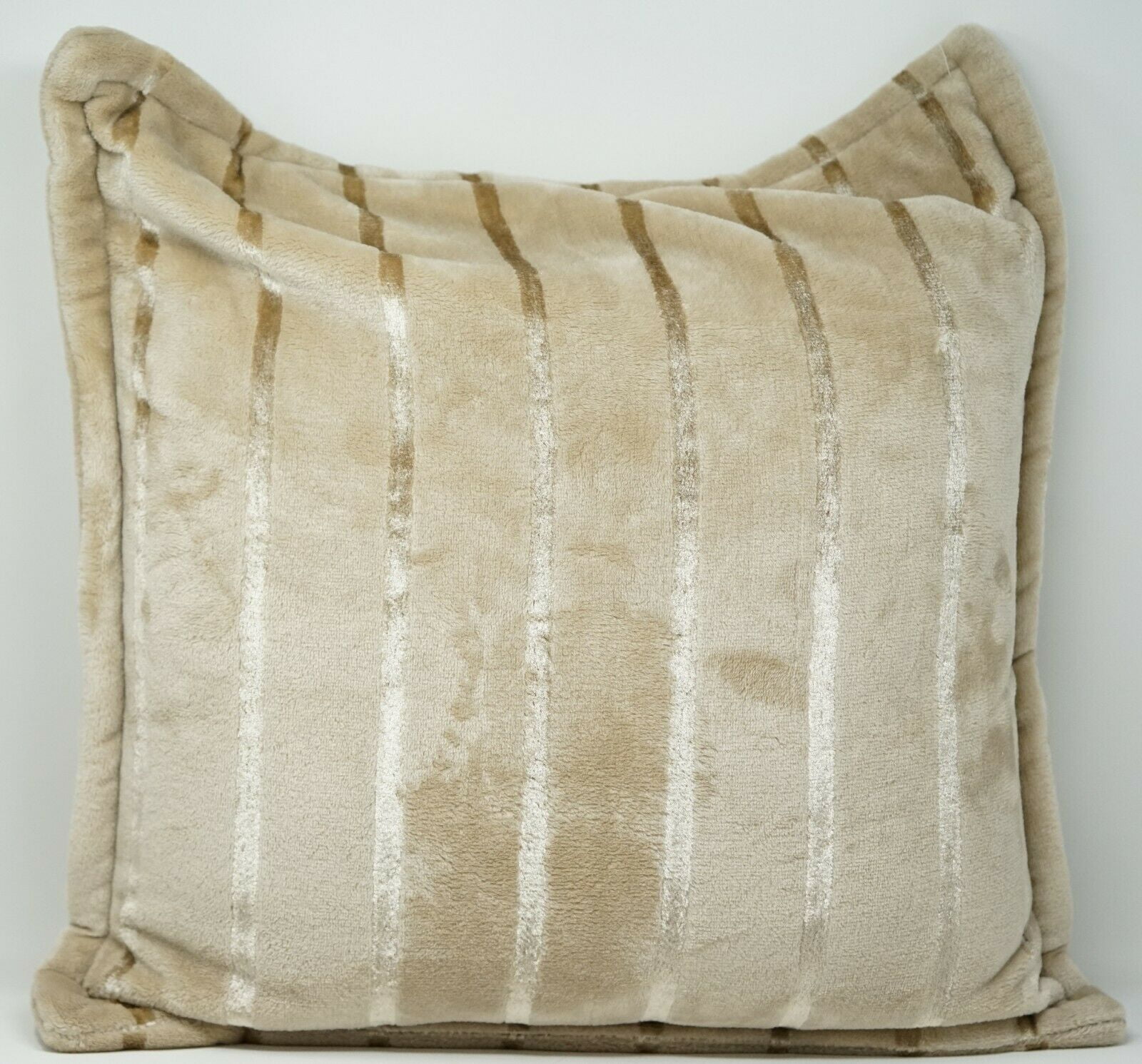 Charter Club Cozy Plush 20 Striped Zippered Decorative Throw Pillow Beige Walmart Com Walmart Com