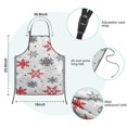 thumbnail image 7 of White Christmas Snowflake Pattern Kids Aprons for Girls and Boys,Adjustable Neck Strap Toddler Aprons for Kids Cooking Baking, 7 of 7