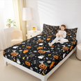 thumbnail image 4 of jejeloiu Spooky Pumpkin Full Size Sheets,Halloween Ghost Bed Sheets,Spider Webs Sheet Sets For Girl Boy,Breathable Room Decoration,4-Piece, 4 of 7