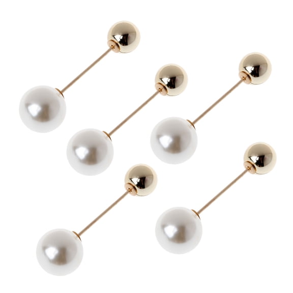 SIEYIO for Creative Sweater Shawl Clip Scarf Pin 5x Imitation Double Pearl Brooch for W