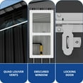 thumbnail image 4 of Uforic Oversized Storage Shed with Window, Ventilation, Lockable Doors, & Sloped Roof for Outdoor, Gray, 4 of 7